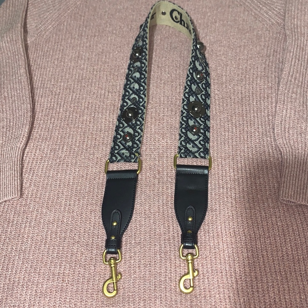 Pictures for @daniella1177Purse strap leather black logo blue and black